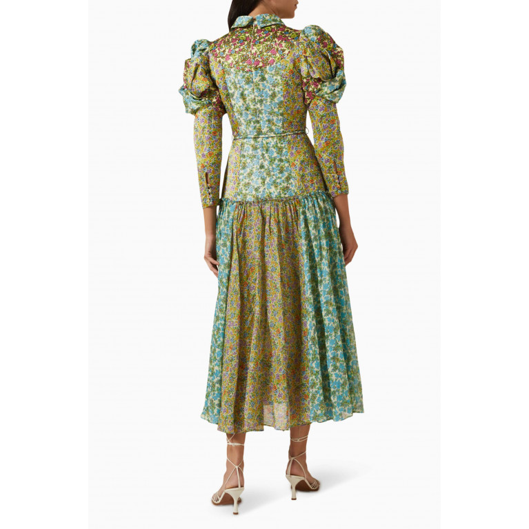 Alemais - Mirabella Spliced Shirt Dress in Linen