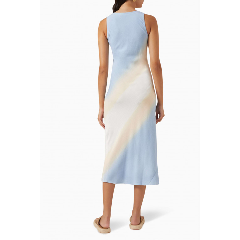 Electric & Rose - Peyton Tie-dye Midi Dress in Linen-blend