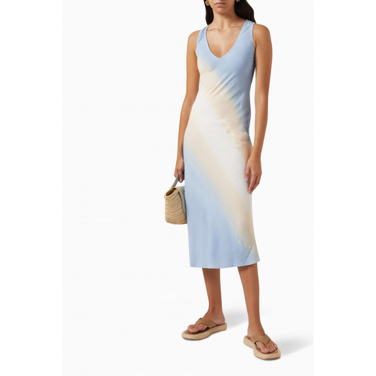 Electric & Rose - Peyton Tie-dye Midi Dress in Linen-blend