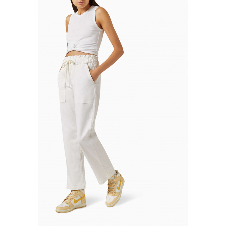 Electric & Rose - Easy Utility Pants in Stretch-twill White