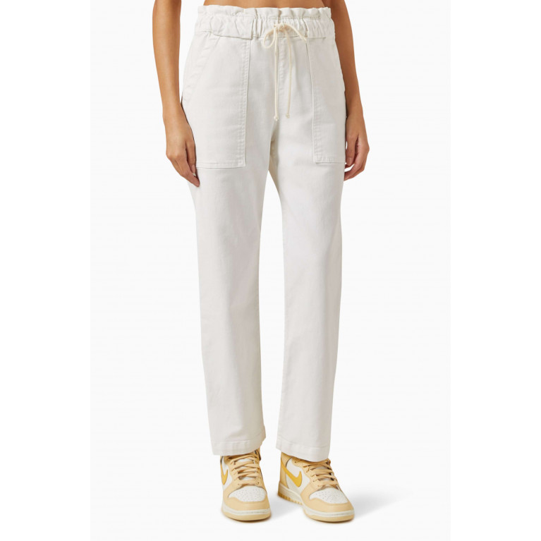 Electric & Rose - Easy Utility Pants in Stretch-twill White