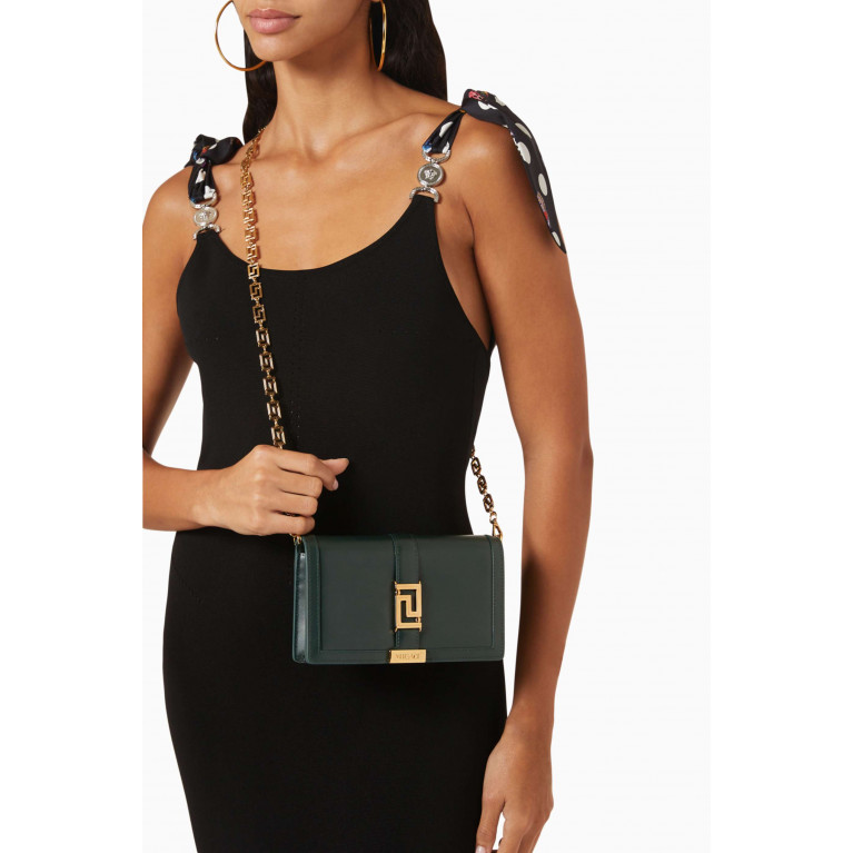 Versace - Mini Greca Goddess Bag in Calf Leather