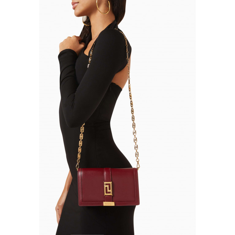Versace - Mini Greca Goddess Bag in Calf Leather
