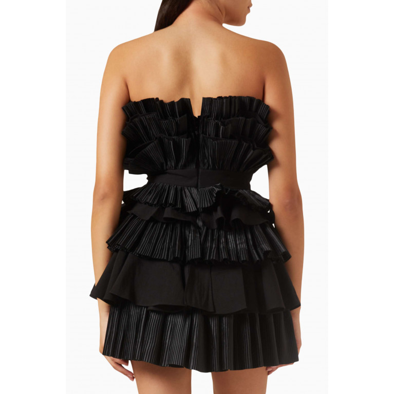 Acler - Elsher Mini Dress in Viscose Blend Black