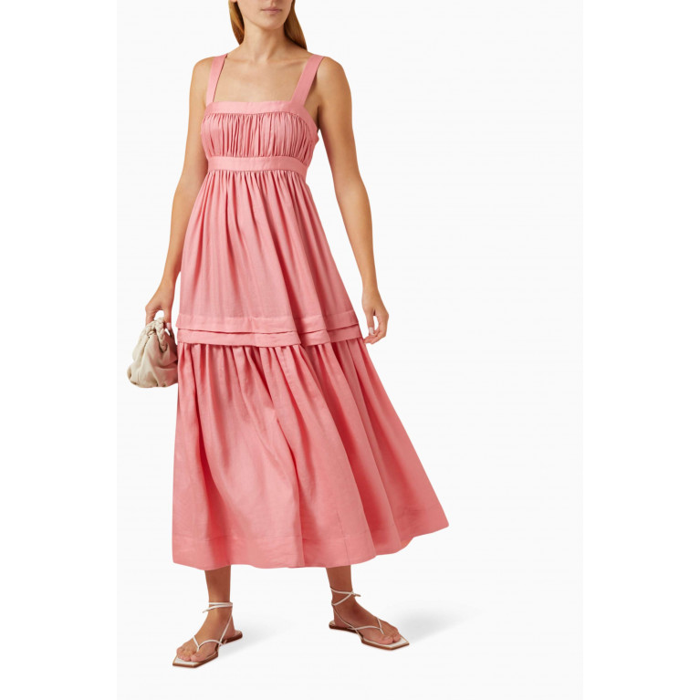 Acler - Colevale Midi Dress in Linen Blend