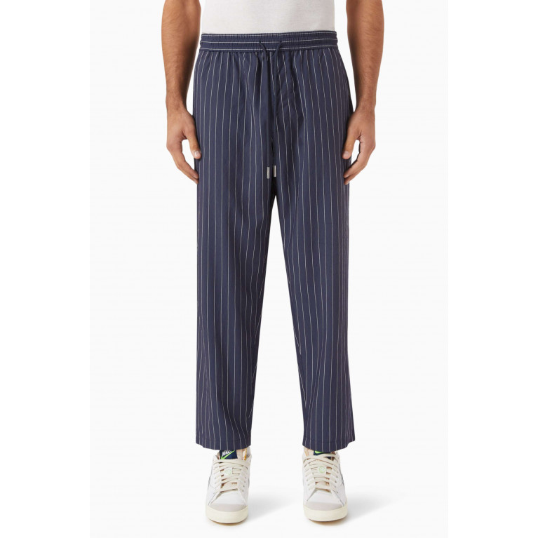 Kith - Modern Striped Barrow Pants in Viscose-blend Blue