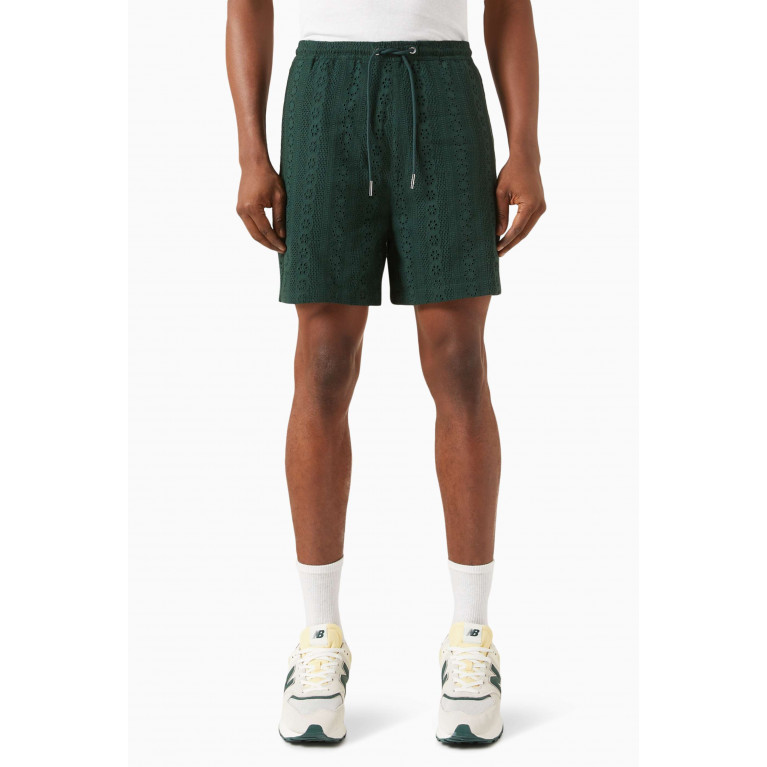 Kith - Belmont Eyelet Shorts in Cotton Green