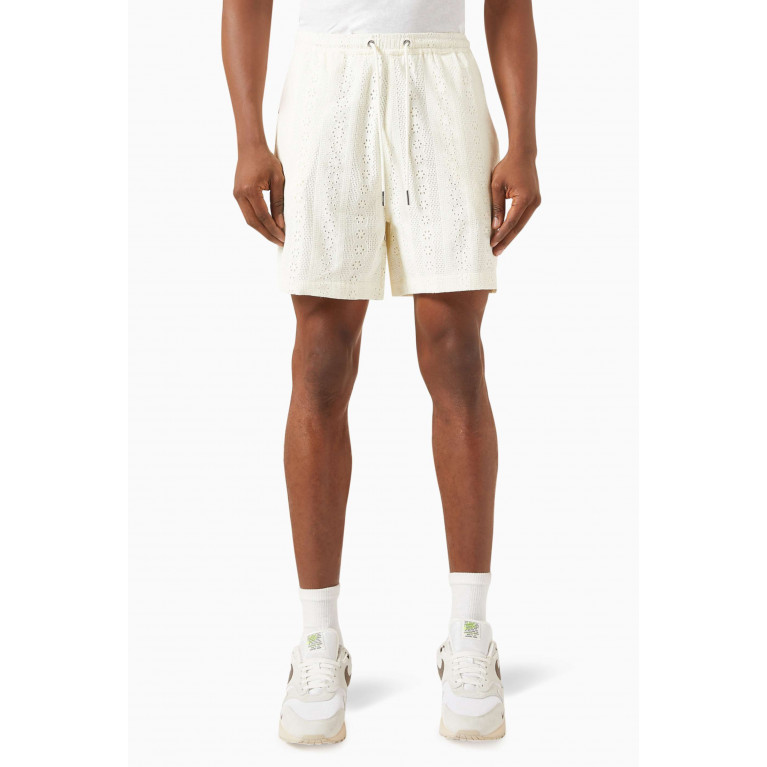 Kith - Belmont Eyelet Shorts in Cotton Neutral