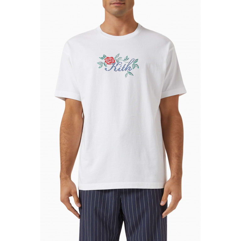 Kith - Needlepoint Script T-shirt in Cotton-jersey White