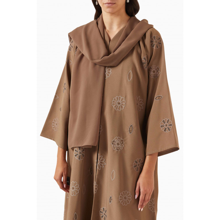 Rauaa Official - Floral Embroidered Abaya