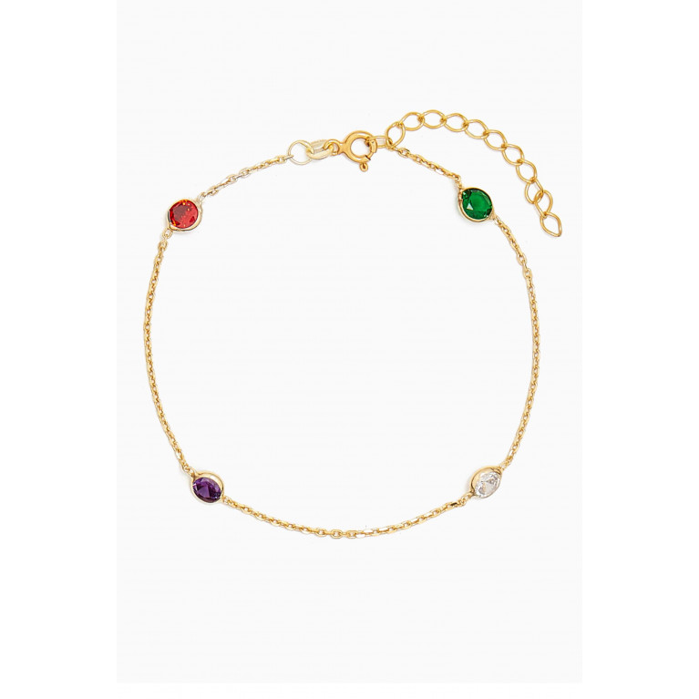 The Jewels Jar - Diana Anklet in 18kt Gold-plated Sterling Silver