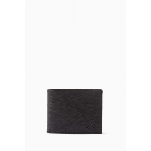 Ferragamo - Revival Gancini Bi-fold Wallet in Hammered Leather