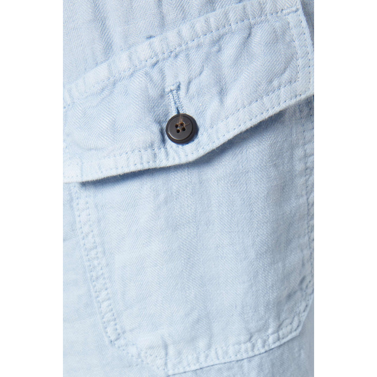 Eleventy - Classic Shorts in Linen Blue