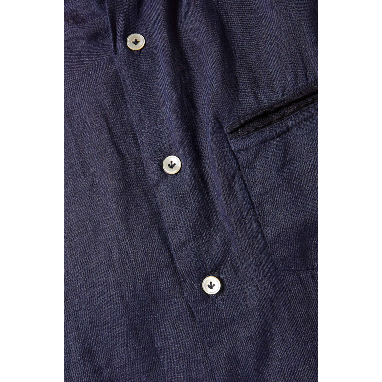 Eleventy - Long-sleeved Shirt in Linen Blue