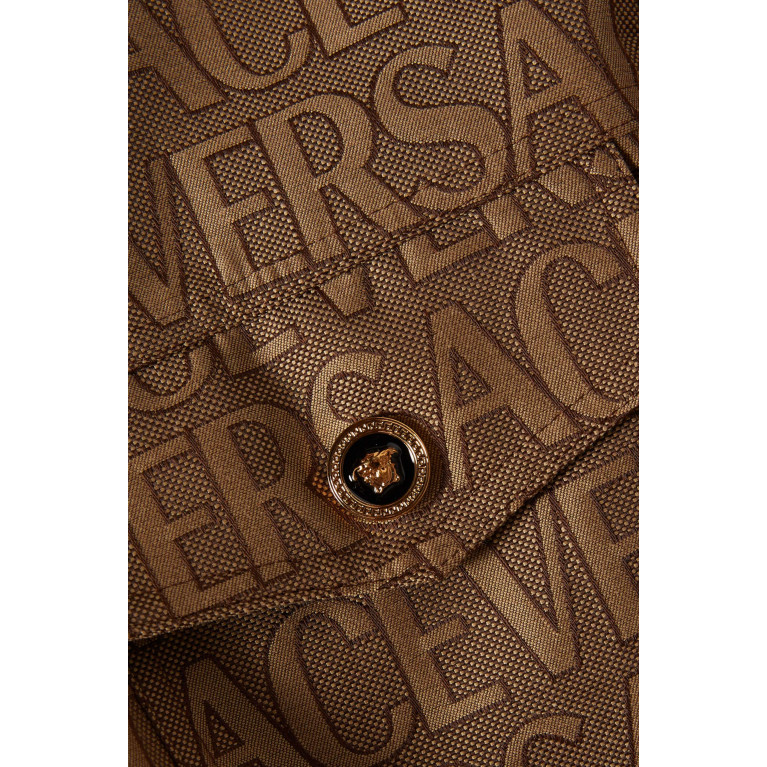 Versace - Logo Jacquard Overshirt in Poly-cotton Blend