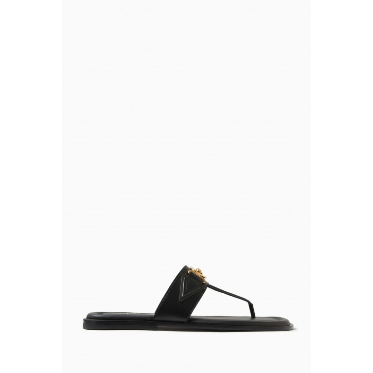 Versace - Logo Sandals in Leather