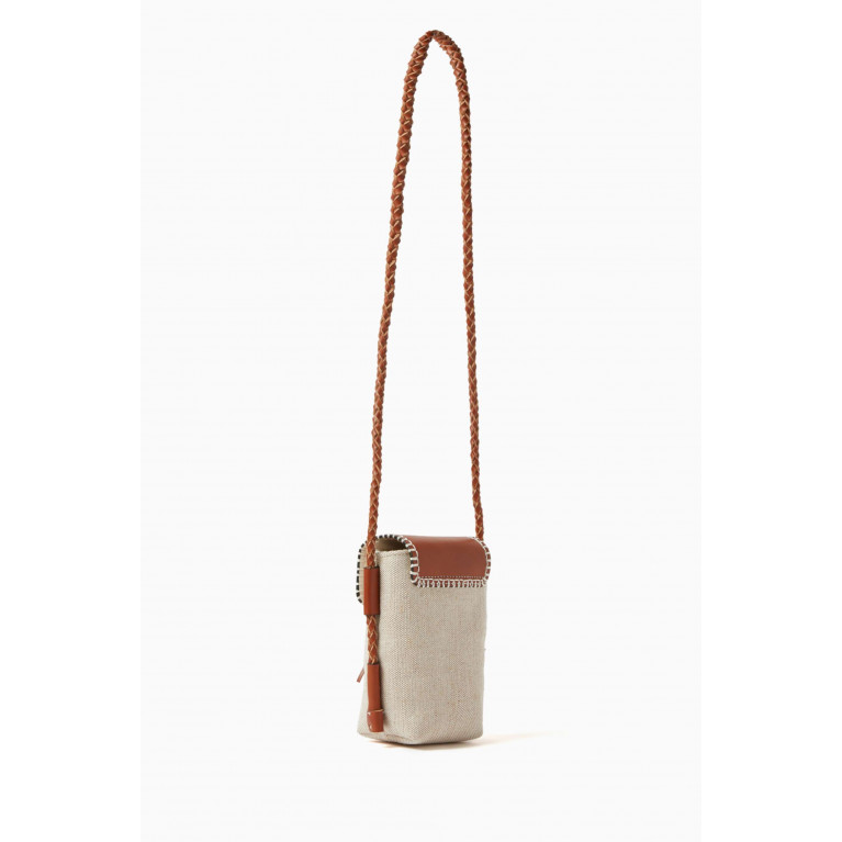 Chloé - Charm Detail Shoulder Bag in Cotton