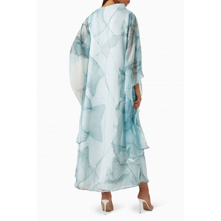 Tha Seen - Marble-print Maxi Dress in Chiffon