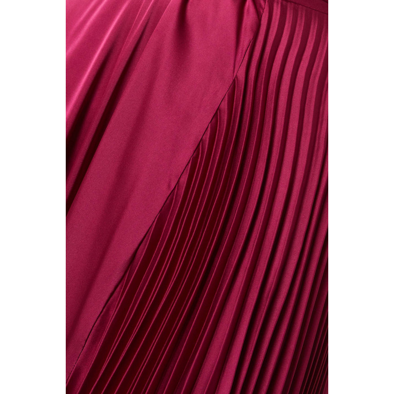 NASS - Wrap Midi Dress in Satin Pink