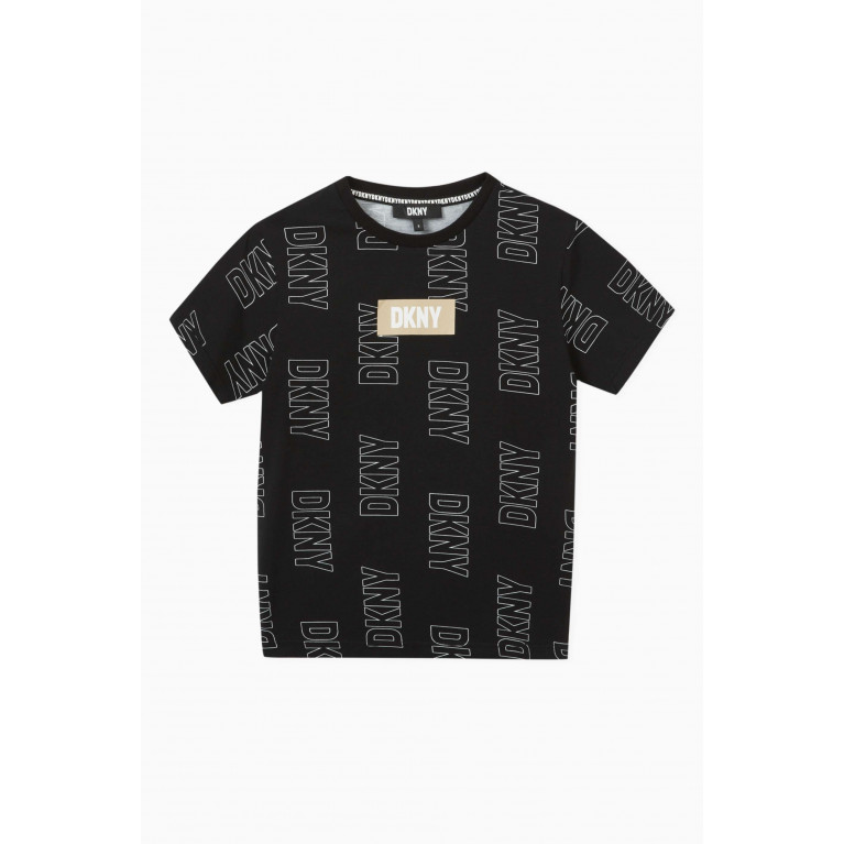 DKNY - All-over Logo Print T-shirt in Cotton