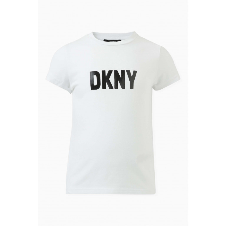 DKNY - Logo Print T-shirt in Cotton White