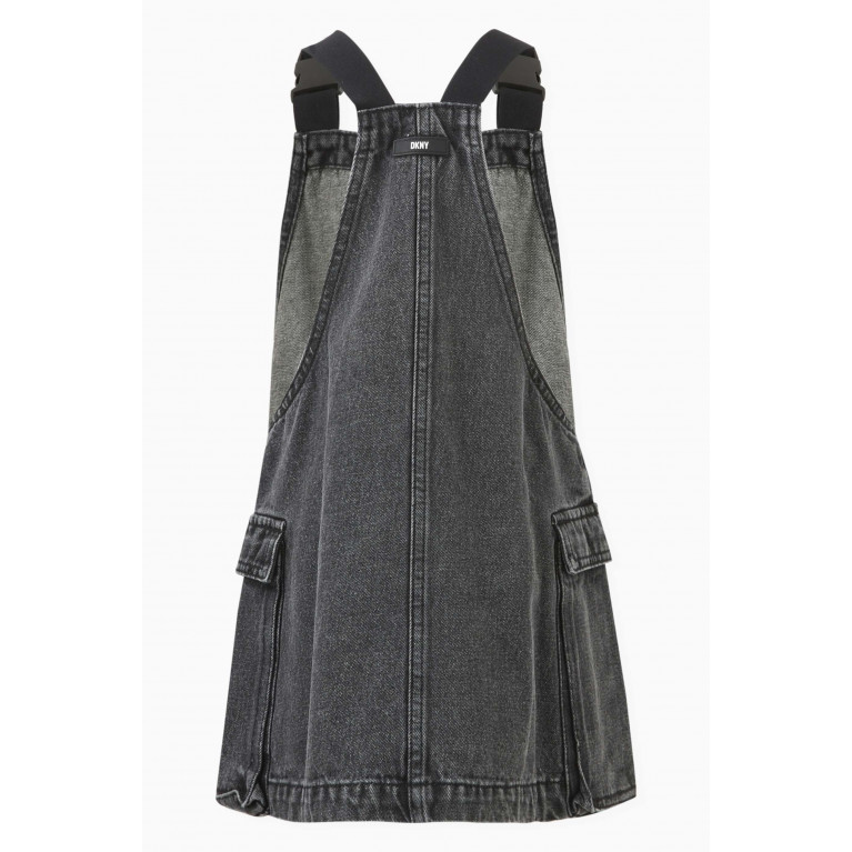 DKNY - Logo Tape Dungaree Dress in Cotton