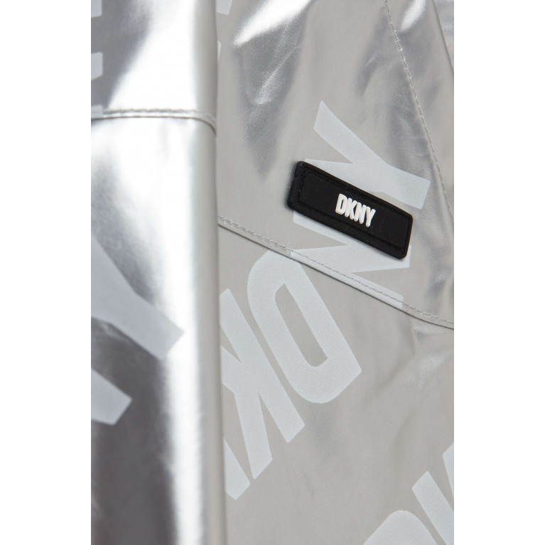 DKNY - All-over Logo Metallic-finish Skirt