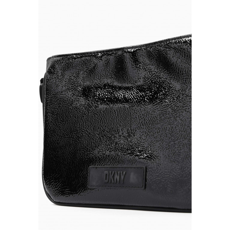 DKNY - Logo Patch Crossbody in Patent Faux Leather