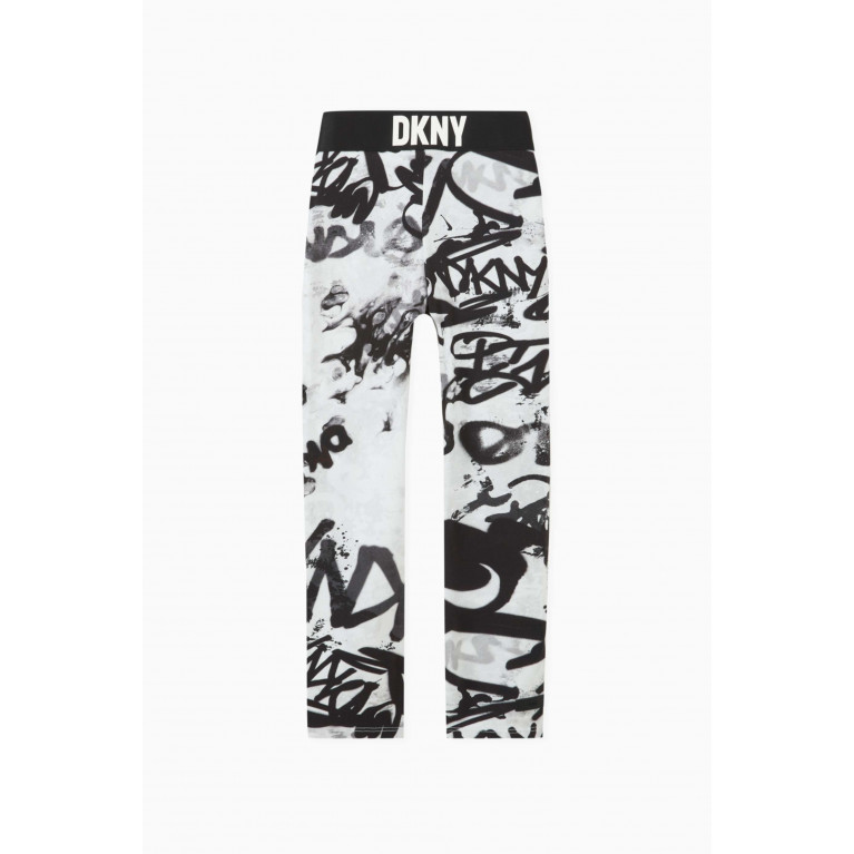 DKNY - Graffiti Print Leggings in Cotton