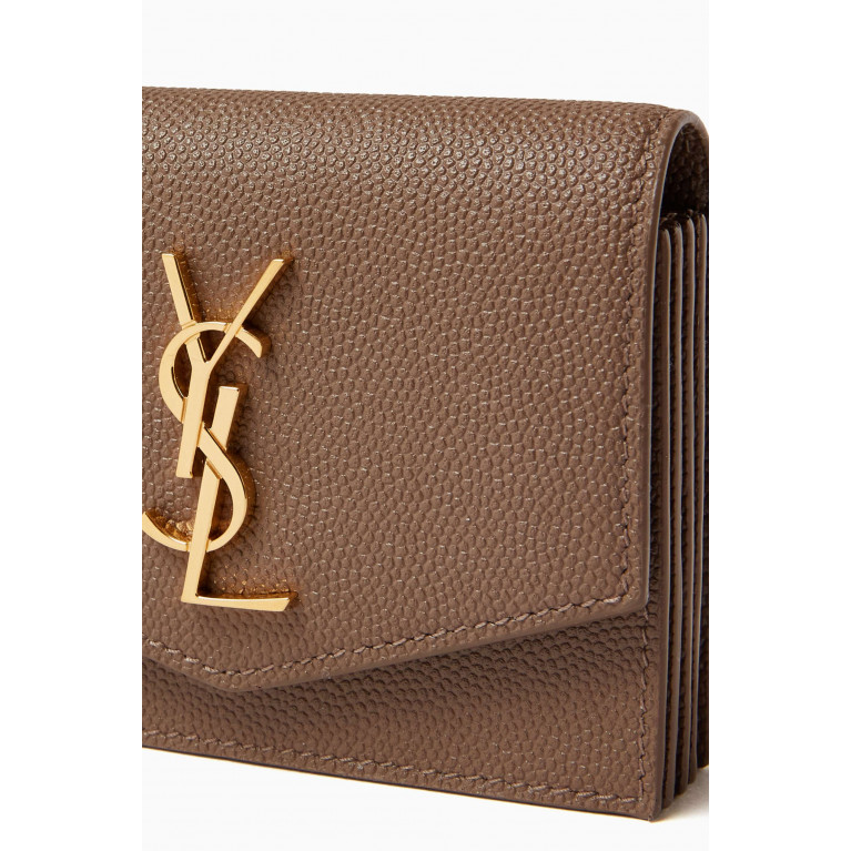 Saint Laurent - Uptown Business Card Case in Grained Leather