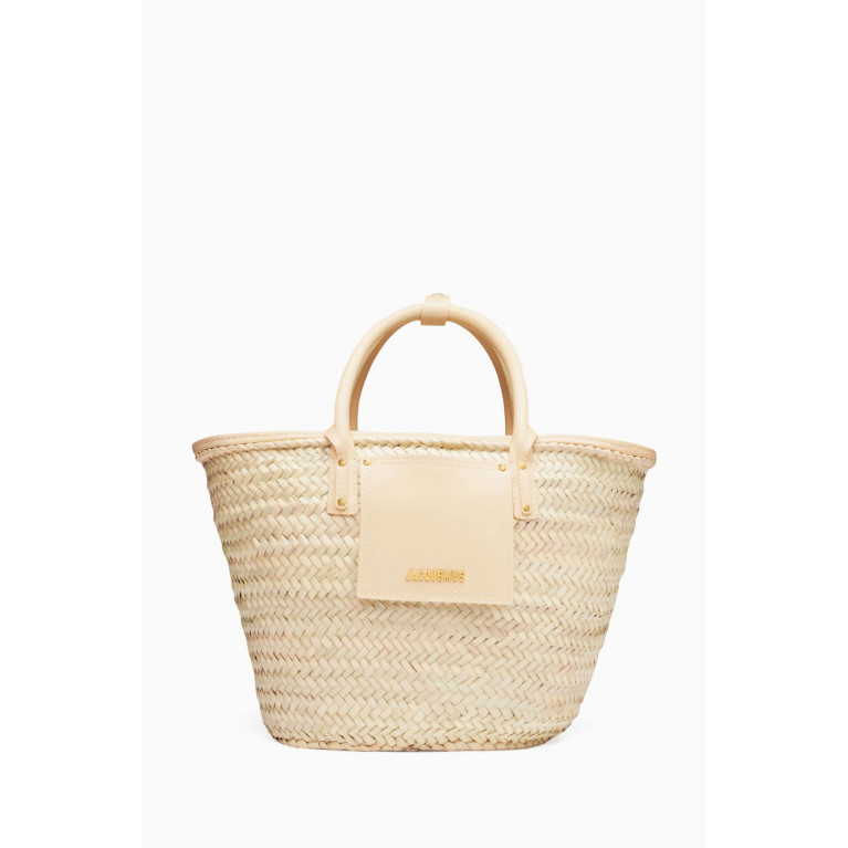 Jacquemus - Le Panier Soli Basket Bag in Straw & Leather
