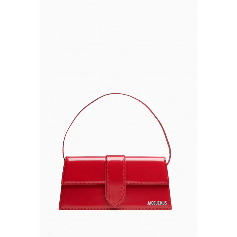Jacquemus - Le Bambino Long Shoulder Bag in Patent Leather Red