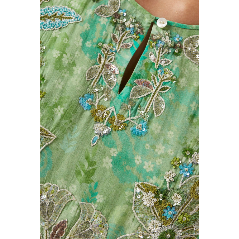 Anita Dongre - Rosalba Embellished Kaftan Green