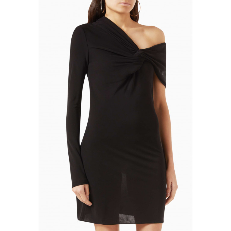 Saint Laurent - Twist One-shoulder Mini Dress in Viscose