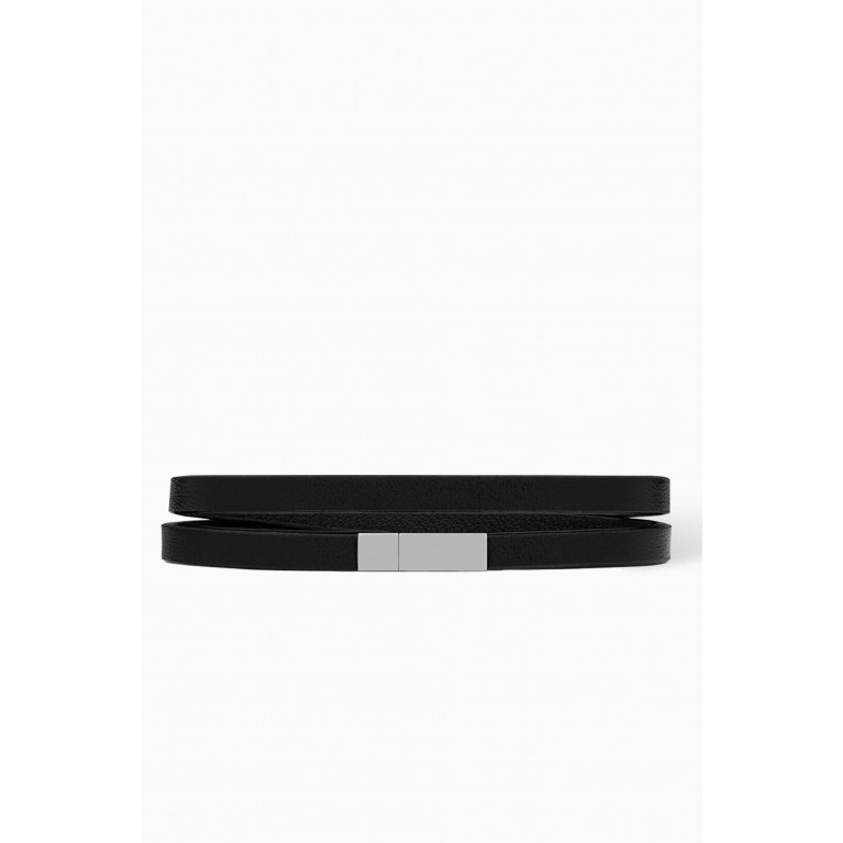 Saint Laurent - Double-wrap ID Bracelet in Leather