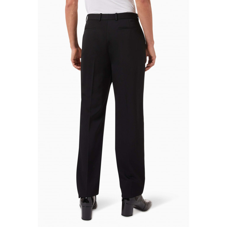 Saint Laurent - High-waist Tuxedo Pants in Grain de Poudre Suiting