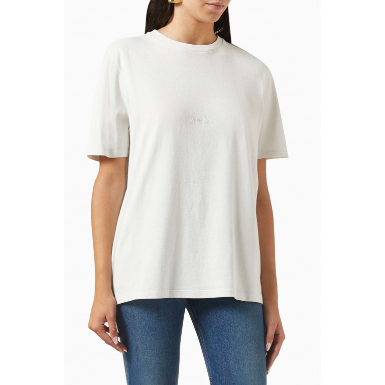 Saint Laurent - Logo Boyfriend T-shirt in Organic Cotton
