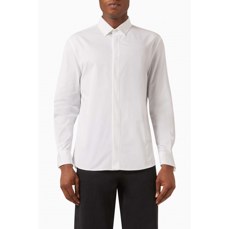 Saint Laurent - YVES Collar Shirt in Cotton-Poplin