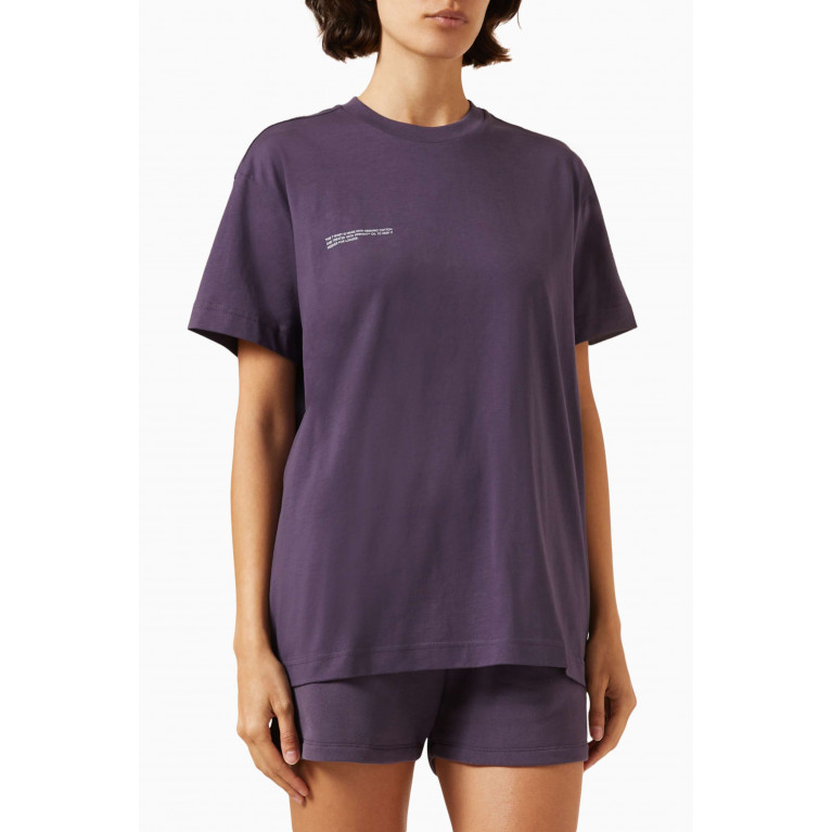Pangaia - Logo Print T-shirt in Organic Cotton Purple