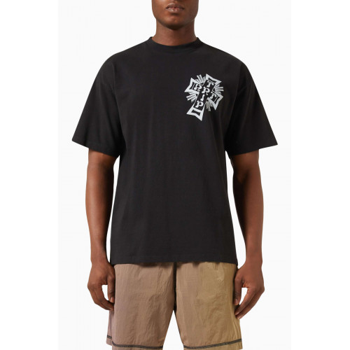 Aries - Vintage Lords Of Art Trip T-shirt in Cotton Black