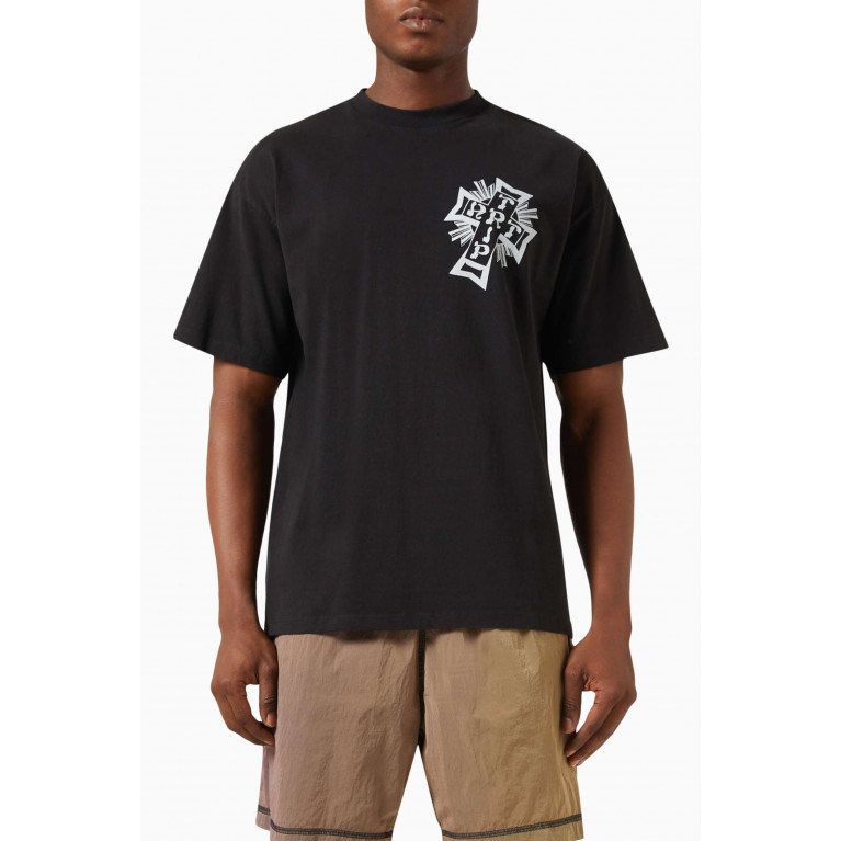 Aries - Vintage Lords Of Art Trip T-shirt in Cotton Black