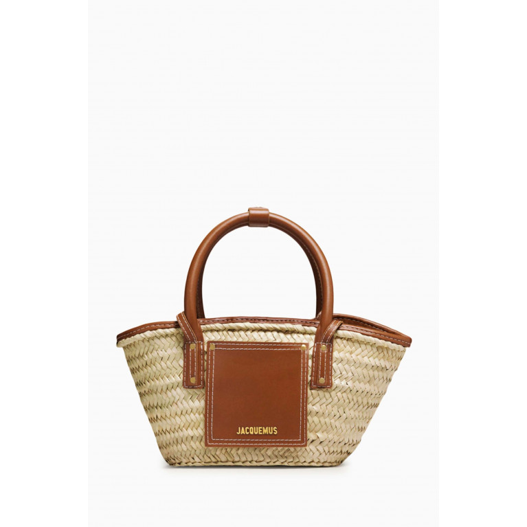 Jacquemus - Le Petit Panier Soli Tote Bag in Palm & Leather