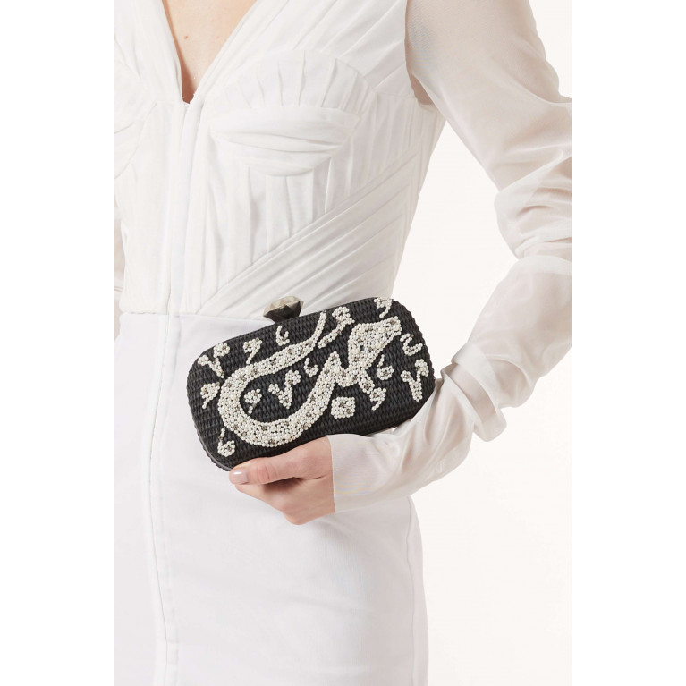 Sarah's Bag - Hobb Calligraphy Clutch in Straw