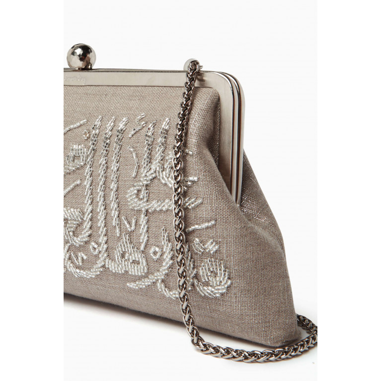 Sarah's Bag - Calligraphy Classic Clutch in Canvas