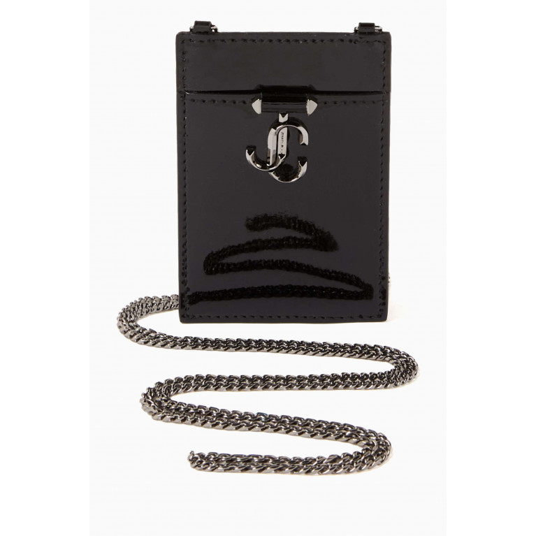Jimmy Choo - JC Cardholder on Chain in Patent Leather