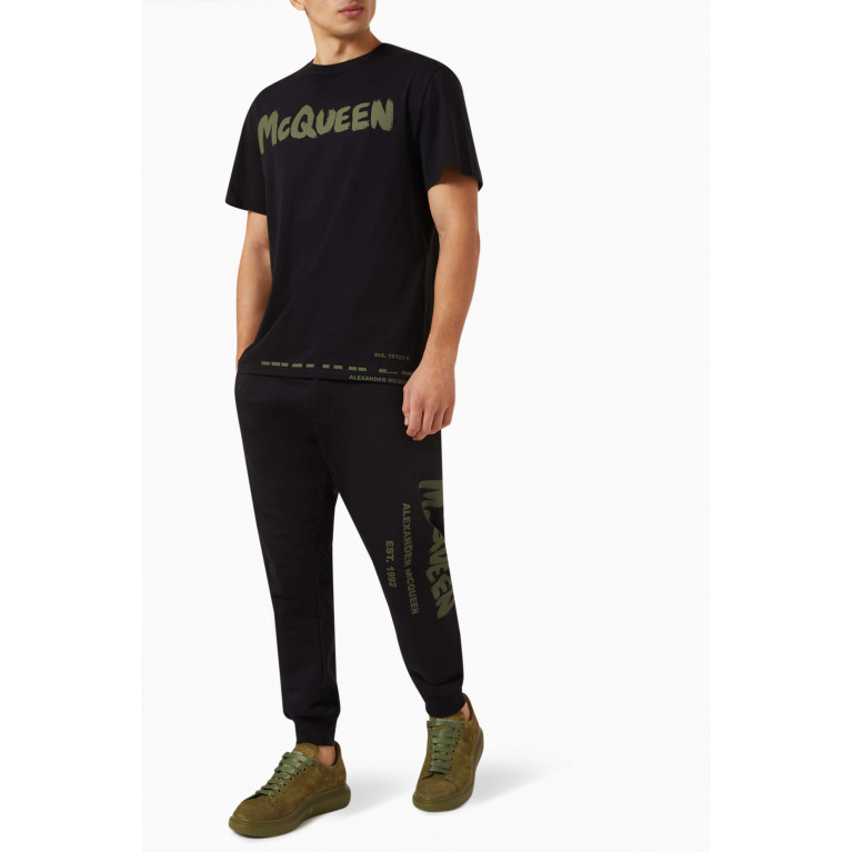 Alexander McQueen - Graffiti-print Sweatpants in Organic Loopback-jersey