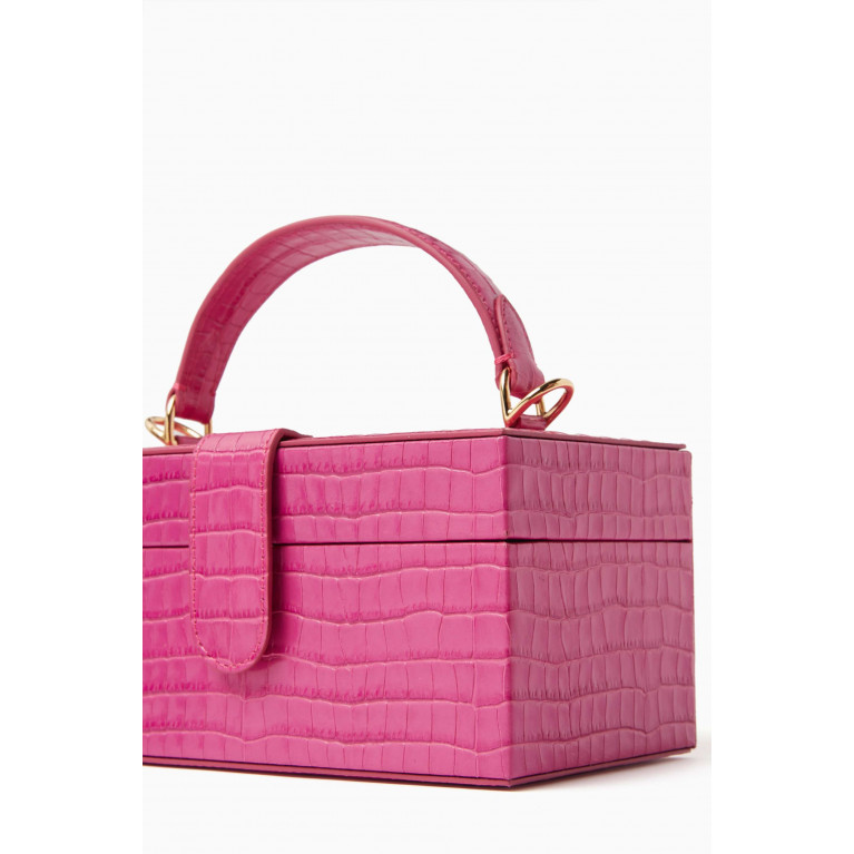 L'AFSHAR - Portia Bag in Croc-embossed Leather