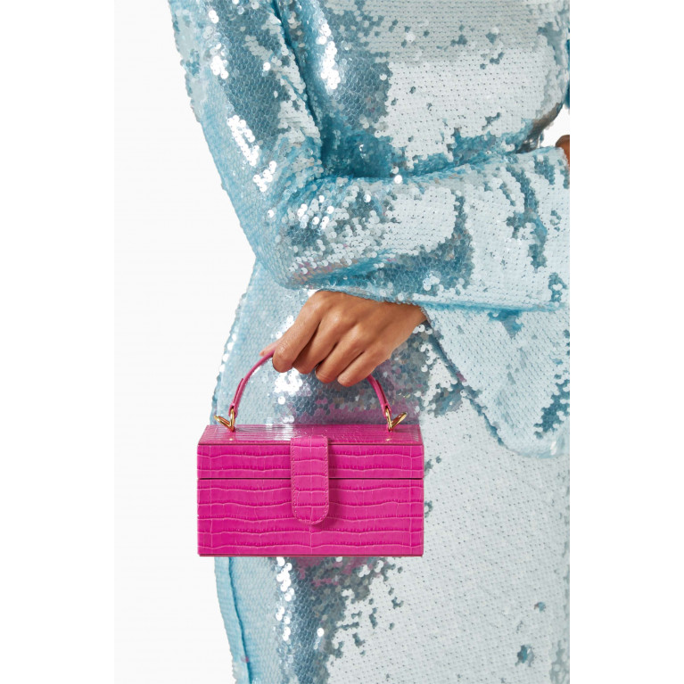 L'AFSHAR - Portia Bag in Croc-embossed Leather