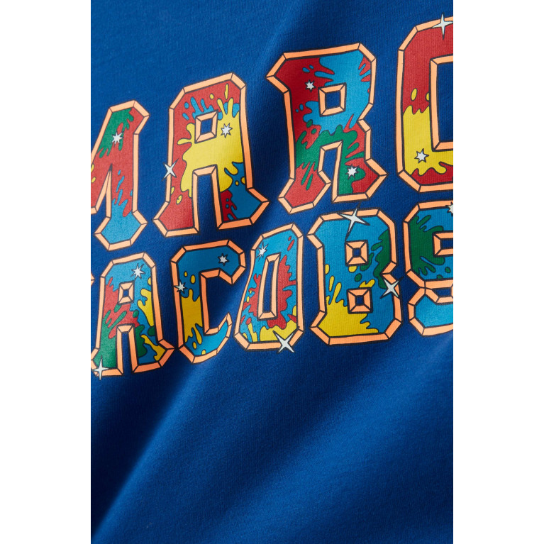 Marc Jacobs - Graphic Logo T-shirt in Organic Cotton Blue