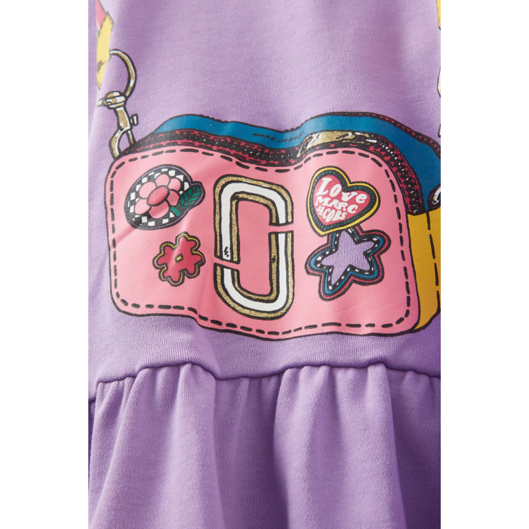 Marc Jacobs - Snapshot Bag Illustrated Dress in Cotton Purple
